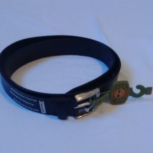 Timberland Black Belt with Silver Buckle